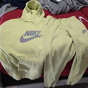 Nike yellow track suit